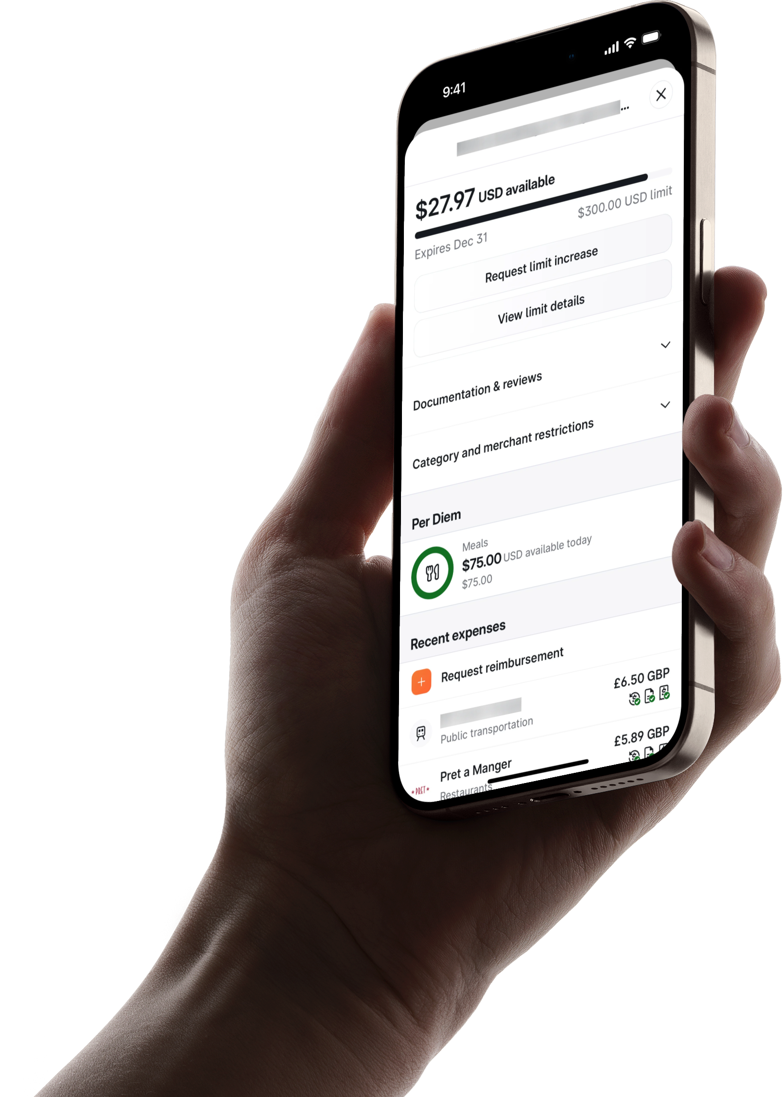 BookXon app interface showing expense management on iPhone